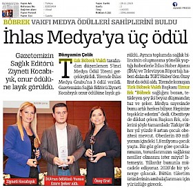 Türk Böbrek Vakfı Medya Ödülleri Sahiplerini Buldu