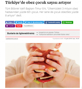 Türkiye'de obez çocuk sayısı artıyor
