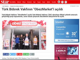 Türk Böbrek Vakfının "ObezMarket"i açıldı