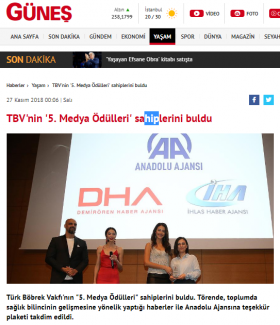 TBV'nin '5. Medya Ödülleri' sahiplerini buldu