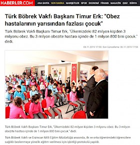 TBV Başkanı Timur Erk: "Obez hastalarının yarısından fazlası çocuk"