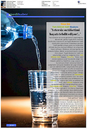 Yetersiz Su Tüketimi Hayatı Tehdit Ediyor