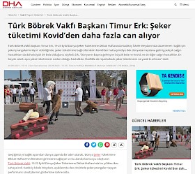 Türk Böbrek Vakfı Başkanı Timur Erk: Şeker tüketimi Kovid’den daha fazla can alıyor
