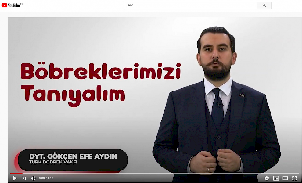 EBA TV İçin Böbrek Sağlığı Eğitim Videolarımıza MEB Onayı