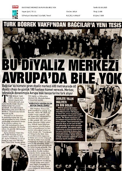 Bu Diyaliz Merkezi Avrupa´da Yok