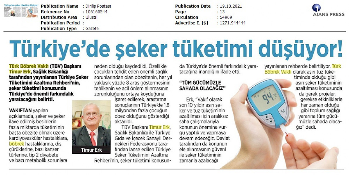 TBV Türkiye´nin Şekeri Düşüyor