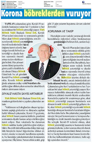 TBV Korona Böbreklerden Vuruyor