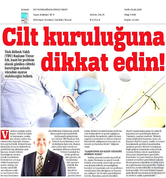 Cilt Kuruluğuna Dikkat Edin
