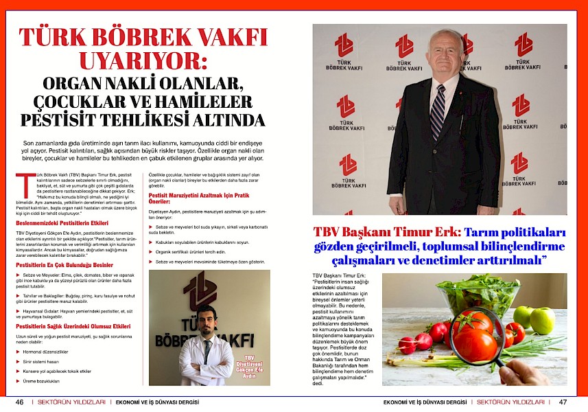 Organ Nakli Olanlar Pestisit Tehlikesi Altında