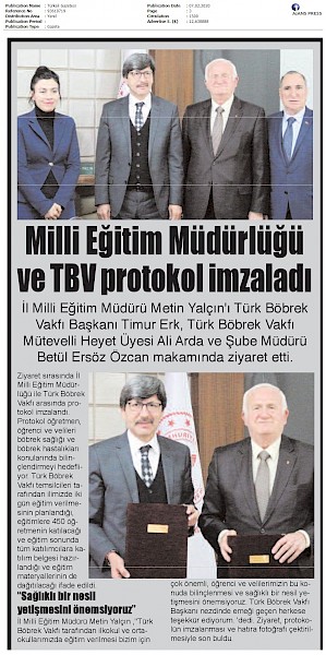 Afyonkarahisar Il Milli Eğitim Müdürlüğü İle TBV Protokol İmzaladı