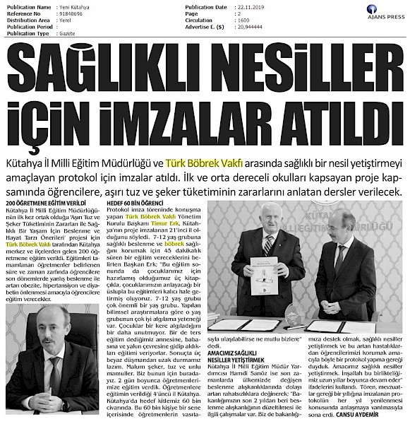 Sağlıklı Nesiller İçin İmzalar Atıldı