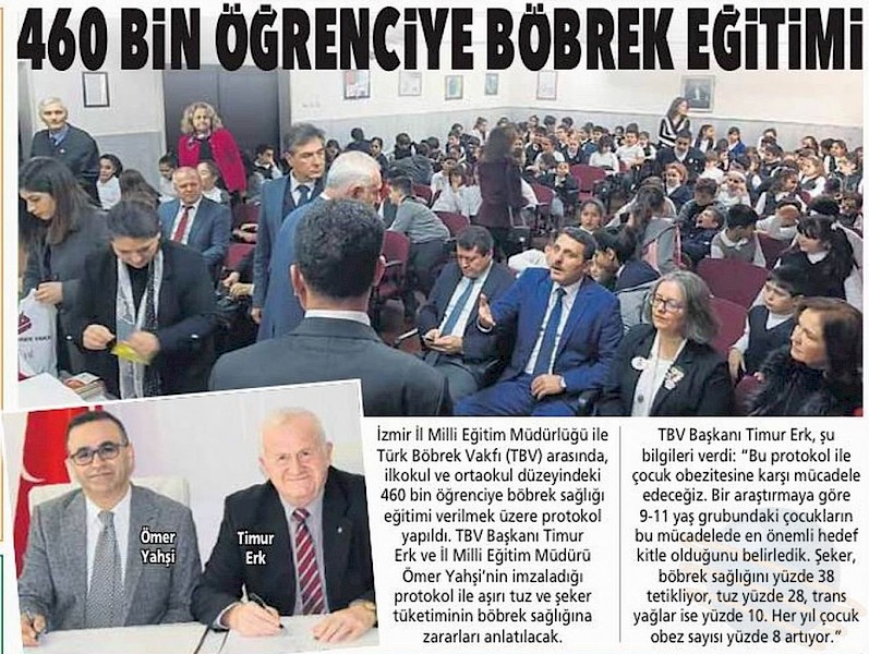 460 BİN Öğrenciye Böbrek Eğitimi
