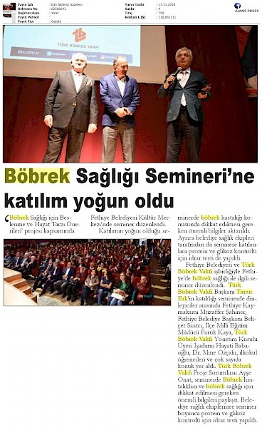 Böbrek Sağlığı Eğitimine Katılım Yoğun Oldu.