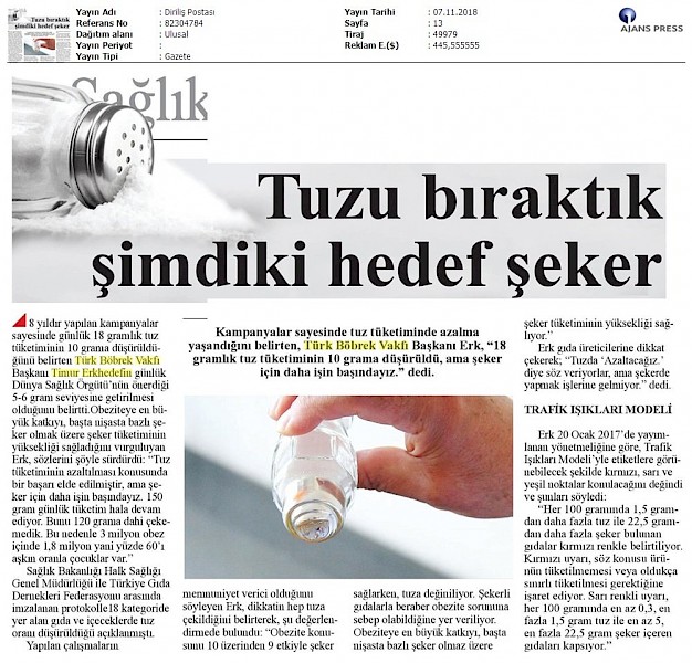 Tuzu Bıraktık, Şimdiki Hedef Şeker