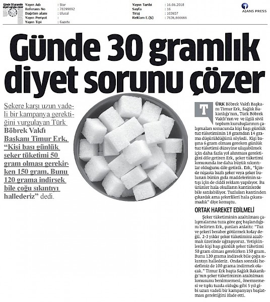 Günde 30 Gramlık Diyet Sorunu Çözer
