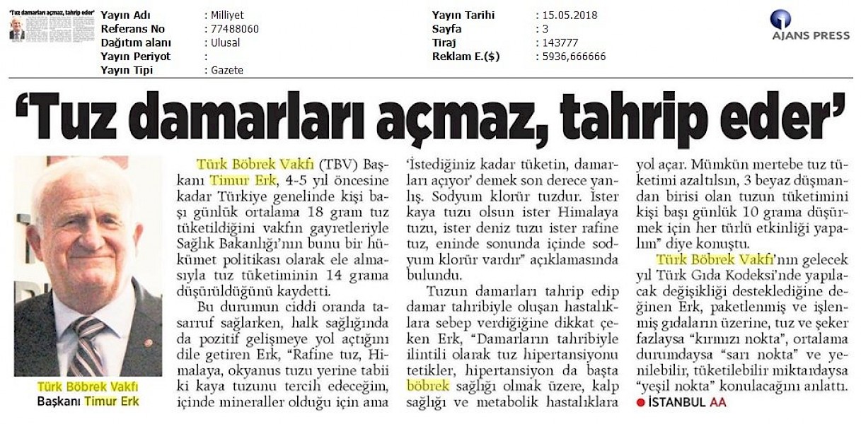 Tuz Damarları Açmaz Tahrip Eder