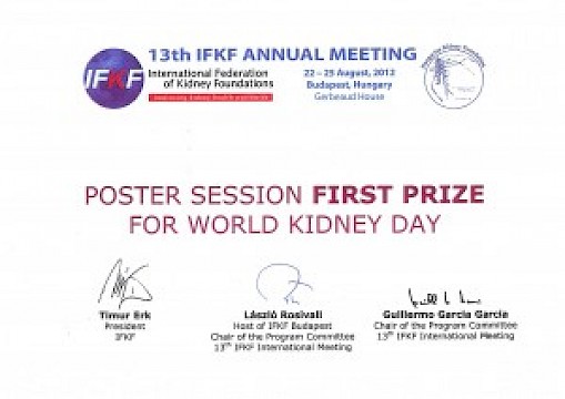 Poster Yarışmasında Birincilik Ödülü Türk Böbrek Vakfı’nın