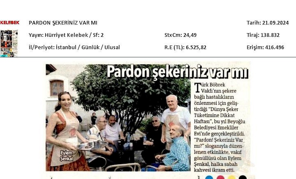 TBV Pardon Şekeriniz Var mı? Etkinliği Hürriyet Haberi