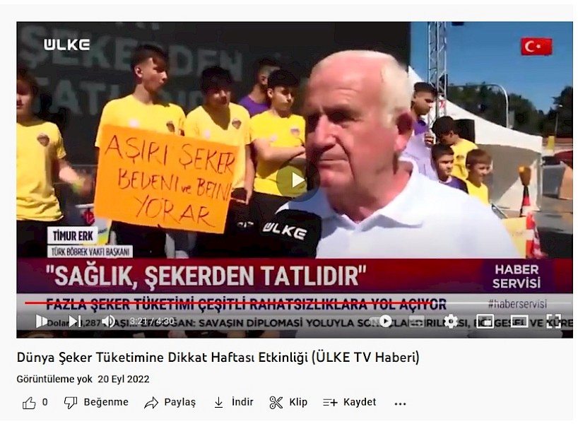 Dünya Şeker Tüketimine Dikkat Haftası Etkinliği (ÜLKE TV Haberi)