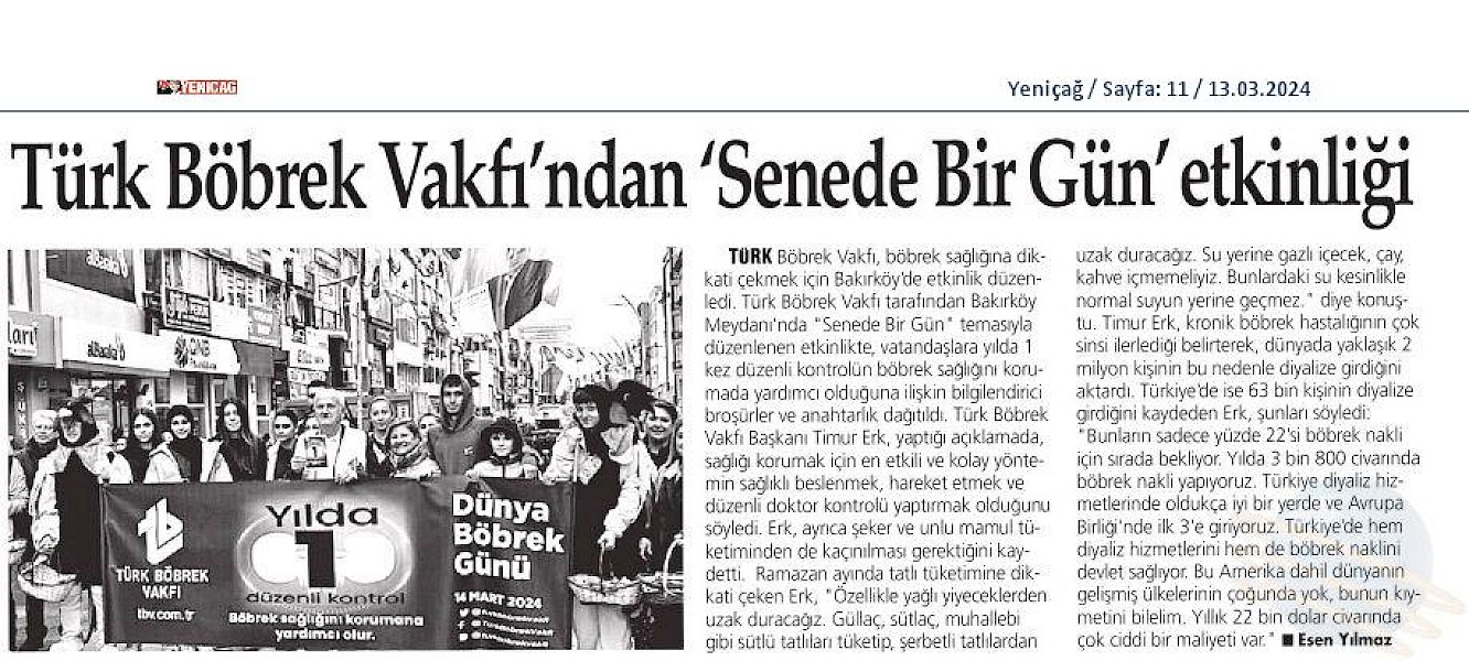 TBV Senede Bir Gün Etkinliği