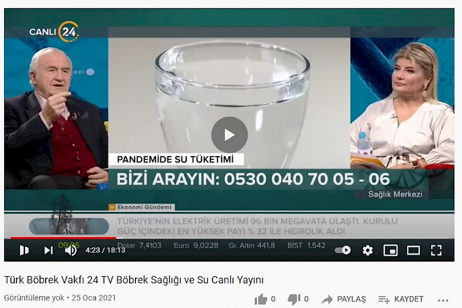 24 TV Böbrek Sağlığı ve Su Canlı Yayını