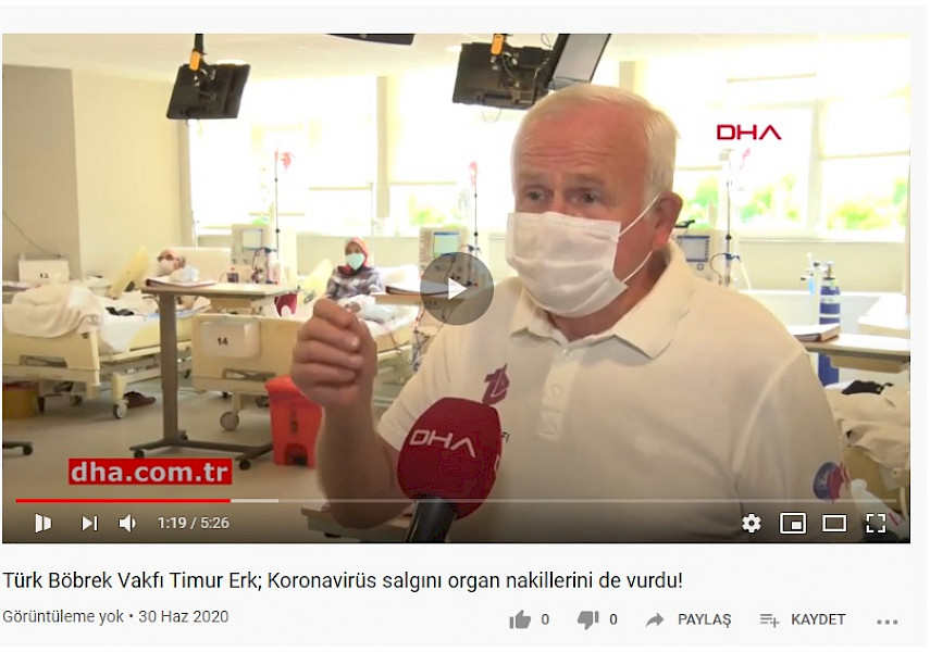 Türk Böbrek Vakfı Başkanı Timur Erk; Koronavirüs salgını organ nakillerini de vurdu!
