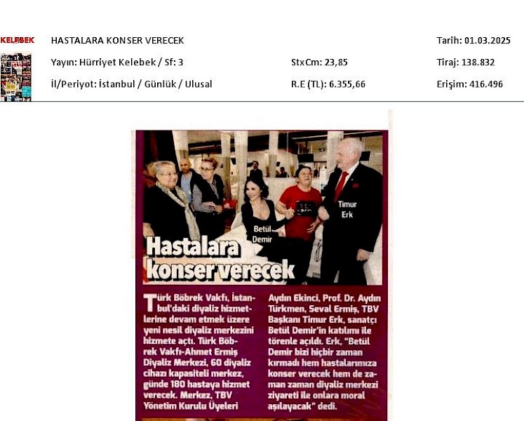 Hastalara Konser Verecek