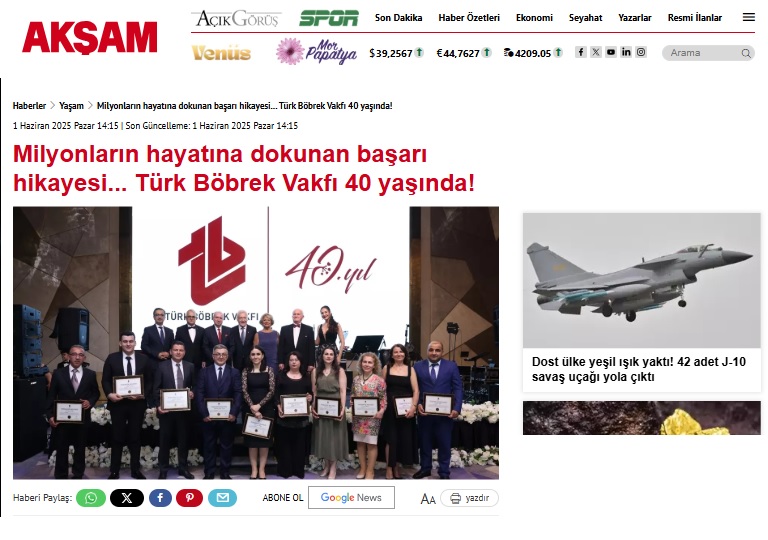 Milyonların hayatına dokunan başarı hikayesi... Türk Böbrek Vakfı 40 yaşında!