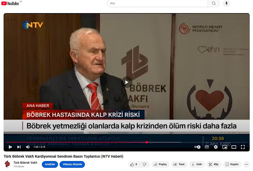 Türk Böbrek Vakfı Kardiyorenal Sendrom Basın Toplantısı