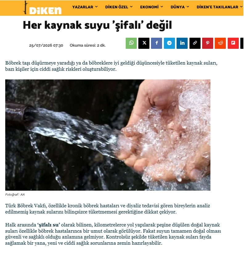 Her Kaynak Suyu Şifalı Değil