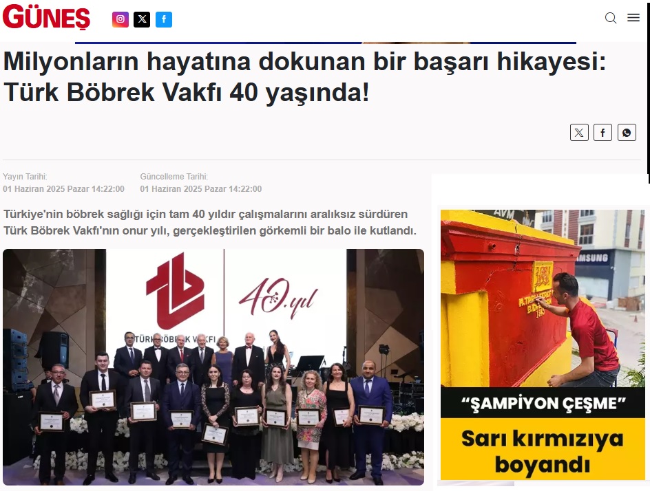 Türk Böbrek Vakfı 40 yaşında!