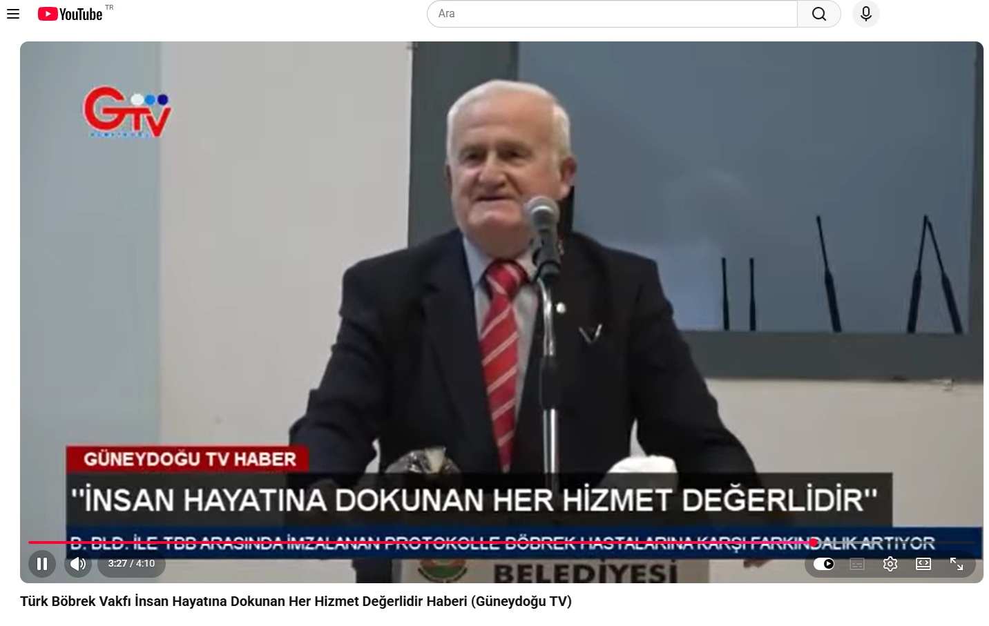 Türk Böbrek Vakfı İnsan Hayatına Dokunan Her Hizmet Değerlidir Haberi