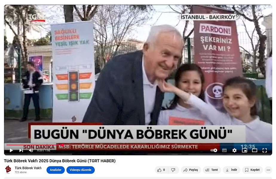 Türk Böbrek Vakfı 2025 Dünya Böbrek Günü (TGRT HABER)