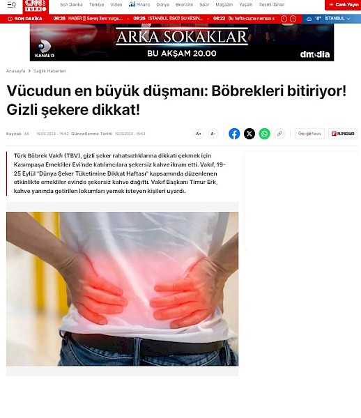 Vücudun en büyük düşmanı: Böbrekleri bitiriyor! Gizli şekere dikkat!