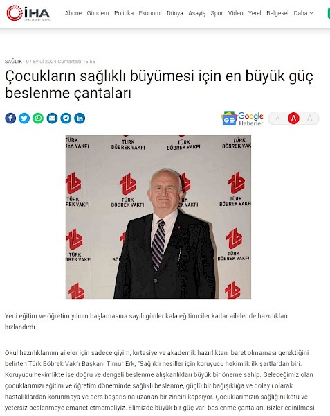 Çocukların sağlıklı büyümesi için en büyük güç beslenme çantaları