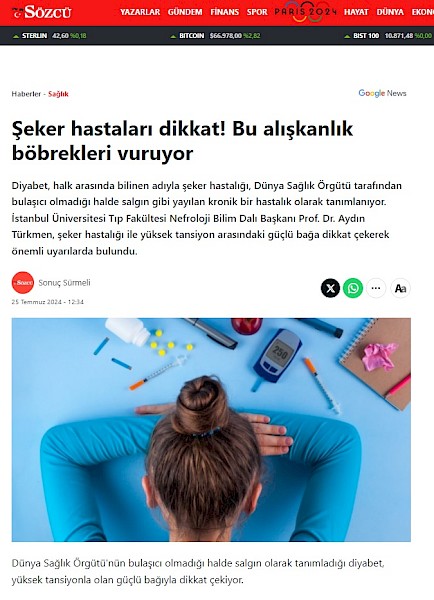 Şeker hastaları dikkat! Bu alışkanlık böbrekleri vuruyor