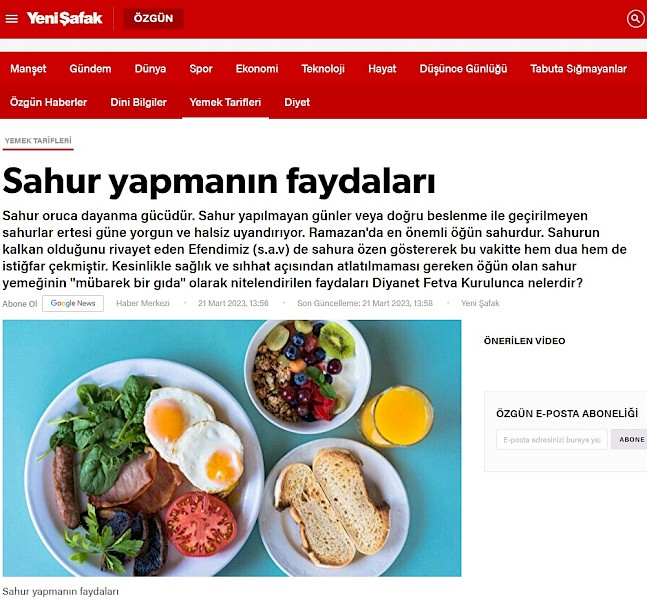 Sahur yapmanın faydaları
