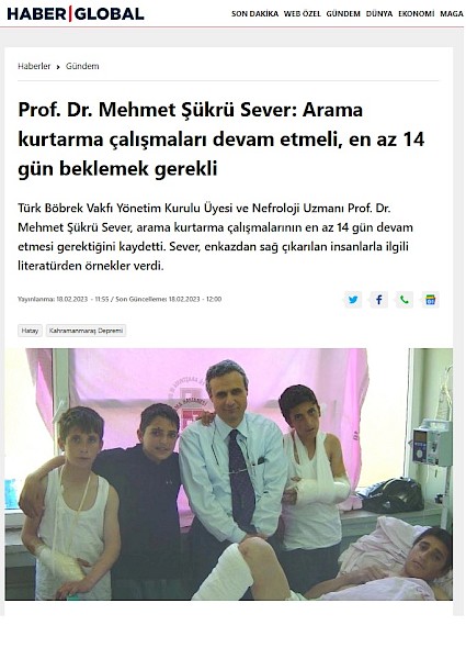 Arama kurtarma çalışmaları devam etmeli, en az 14 gün beklemek gerekli