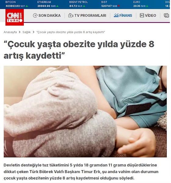 Çocuk yaşta obezite yılda yüzde 8 artış kaydetti