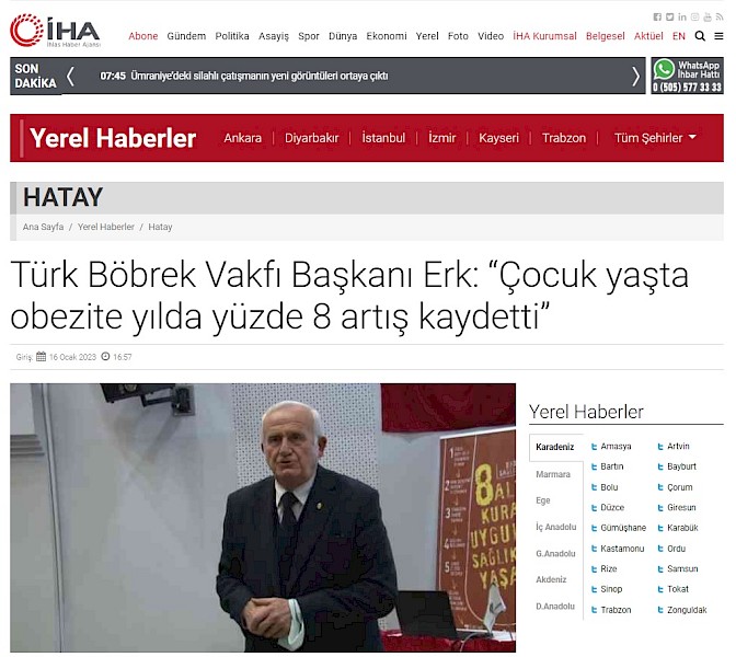 TBV Başkanı Erk: “Çocuk yaşta obezite yılda yüzde 8 artış kaydetti”