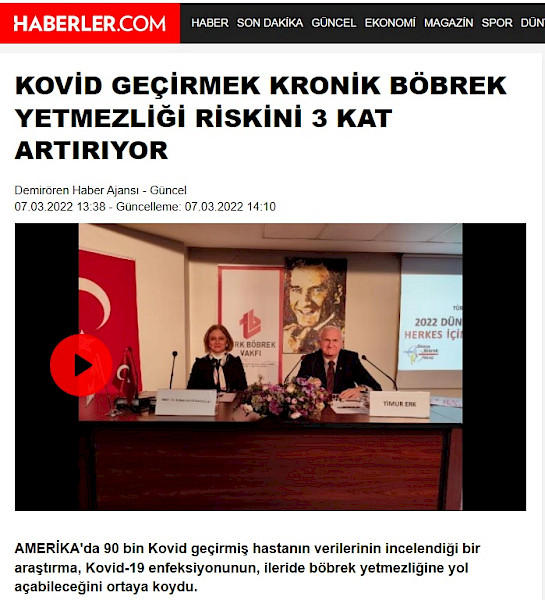 Covid Geçirmek Böbrek Hastalığı Riskini 3 Kat Artırıyor