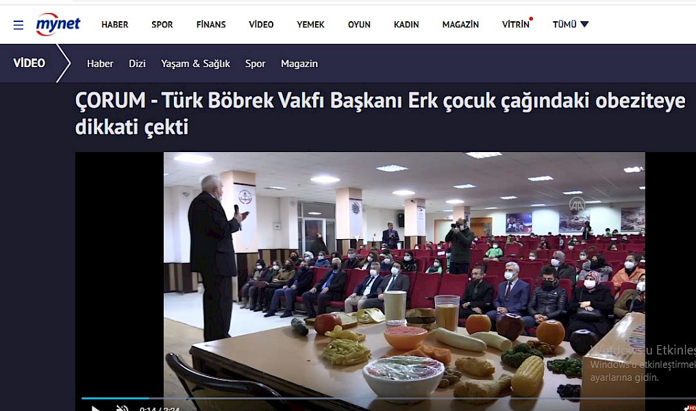 TBV Başkanı Erk çocuk çağındaki obeziteye dikkati çekti