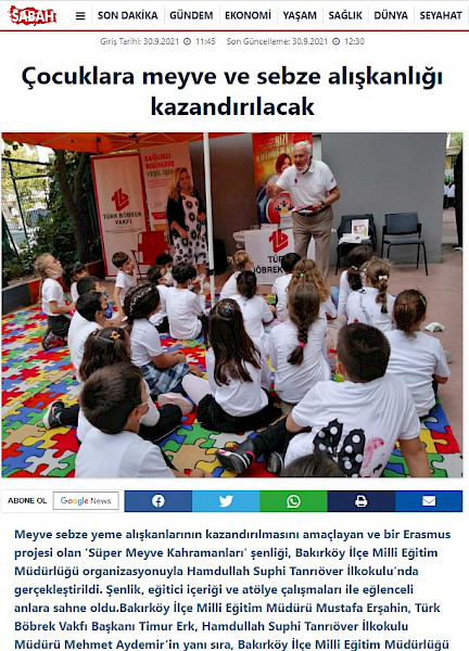 Çocuklara meyve ve sebze alışkanlığı kazandırılacak