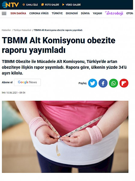 TBMM Alt Komisyonu Obezite Raporu Yayımladı
