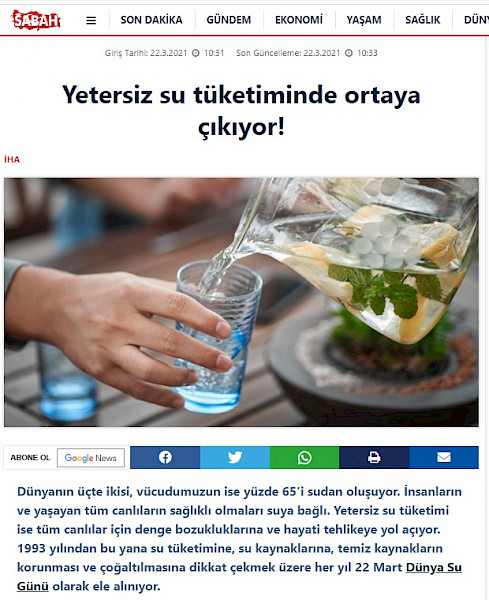 Yetersiz su tüketiminde ortaya çıkıyor!