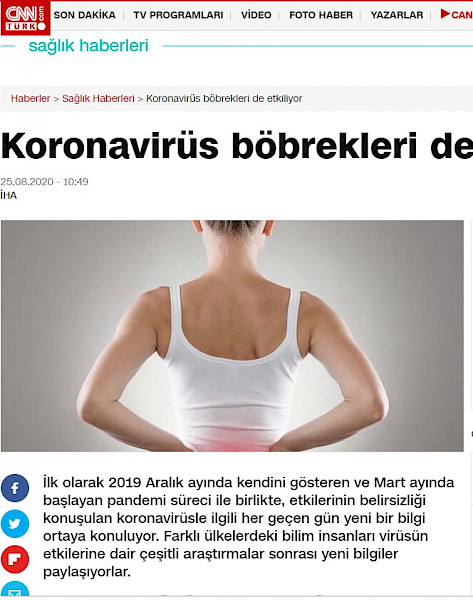 Koronavirüs böbrekleri de etkiliyor