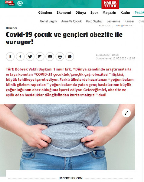 Covid-19 Çocuk ve Gençleri Obezite İle Vuruyor