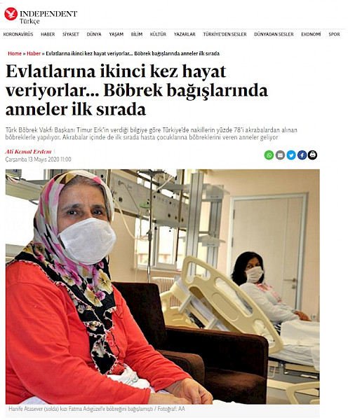 Böbrek Bağışlarında Anneler İlk Sırada