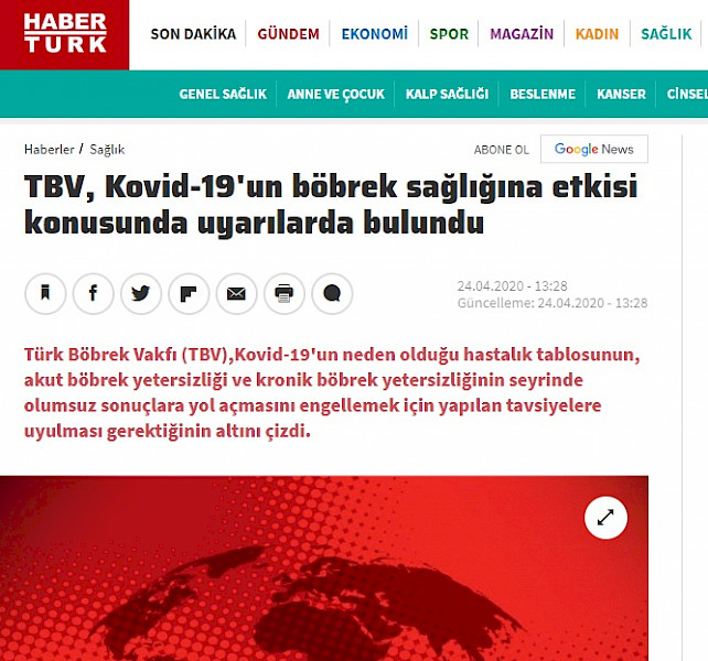 TBV Covid-19´un Böbrek Sağlığına Etkisi