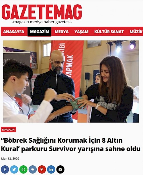 Böbrek Sağlığını Korumak İçin 8 Altın Kural’ parkuru Survivor yarışına sahne oldu
